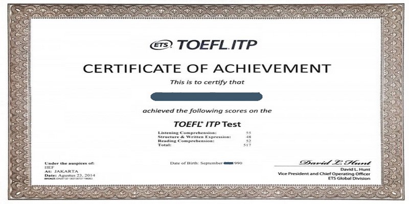 TOEFL và một số chứng chỉ khác cũng được công nhận rộng rãi